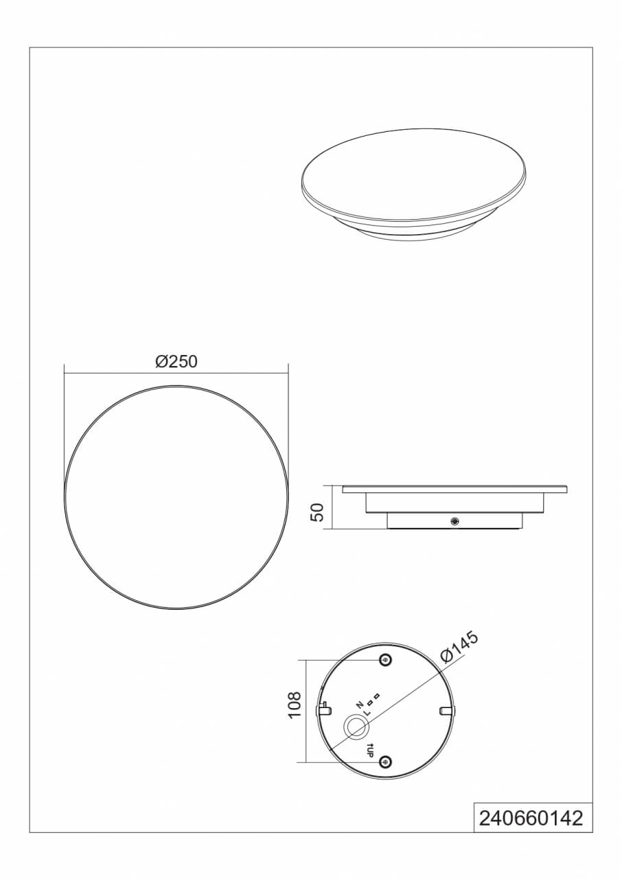 Wall lamp Belly Ø25cm anthracite Trio 4017807563979