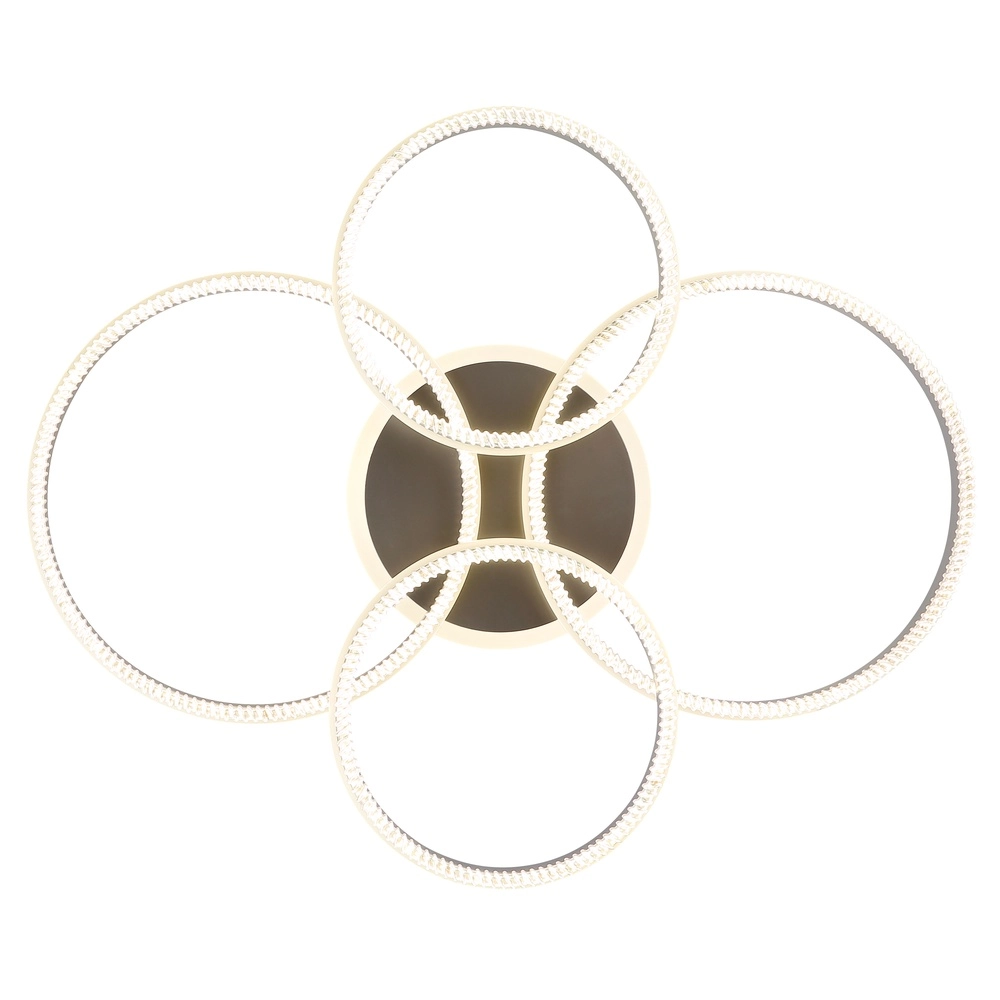 Ceiling lamp Francine gunmetal 4 rings Globo 9007371592630