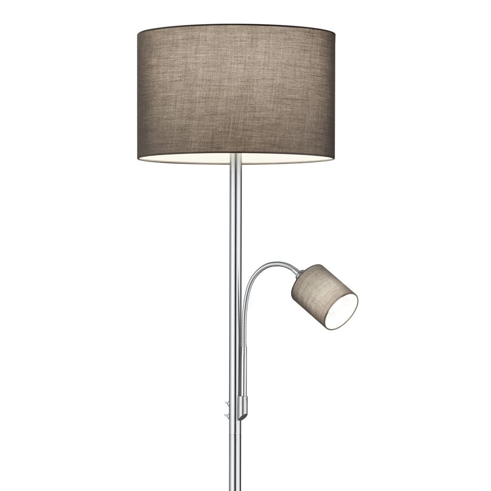 Reading lamp Hotel 2-light nickel with gray shade Trio 4017807433661