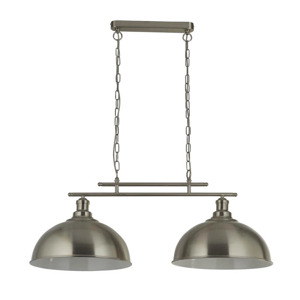 2 light pendant lamp Fusion White Searchlight 5053423202945