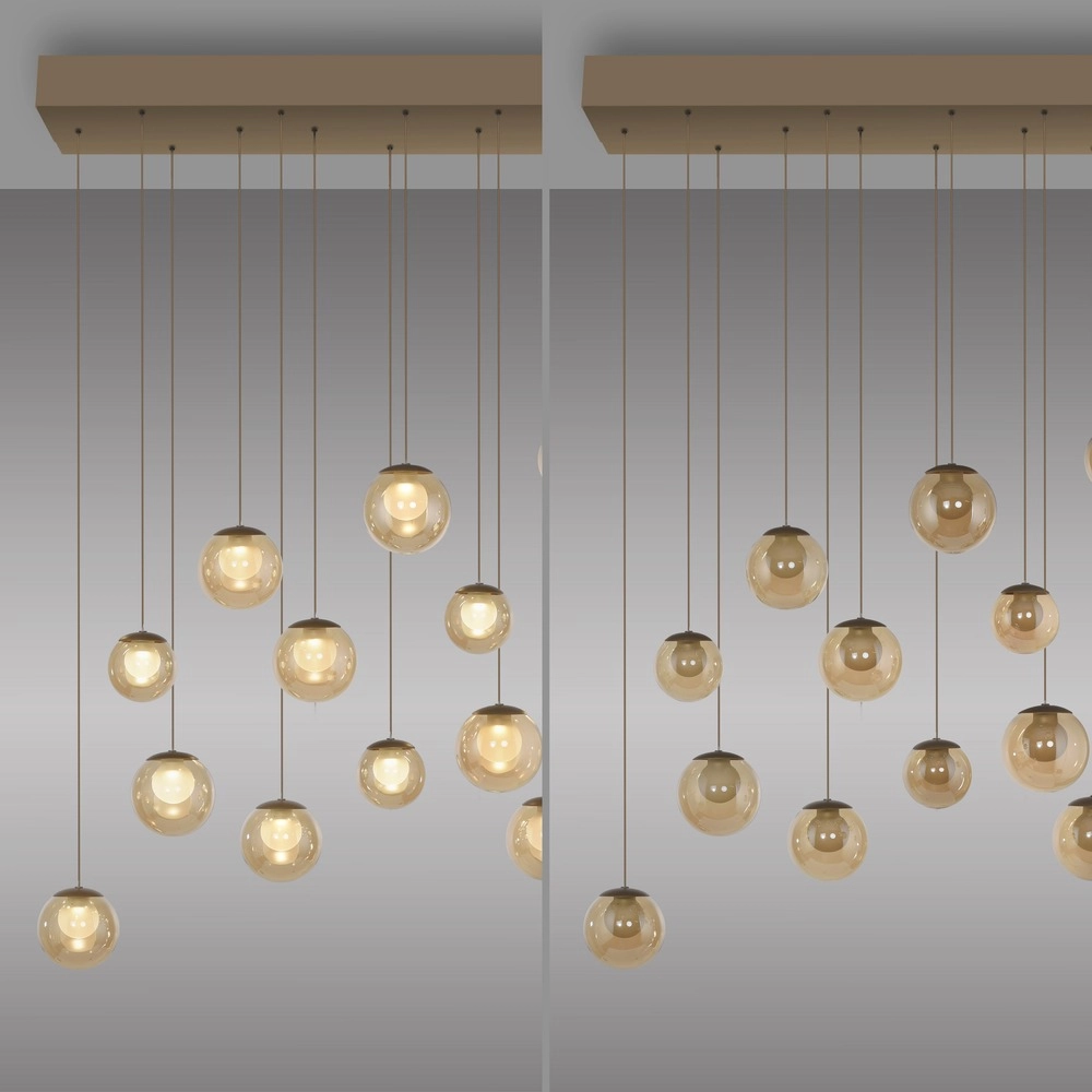 13-light pendant lamp Pure Popup Bronce Paul Neuhaus 4012248398319