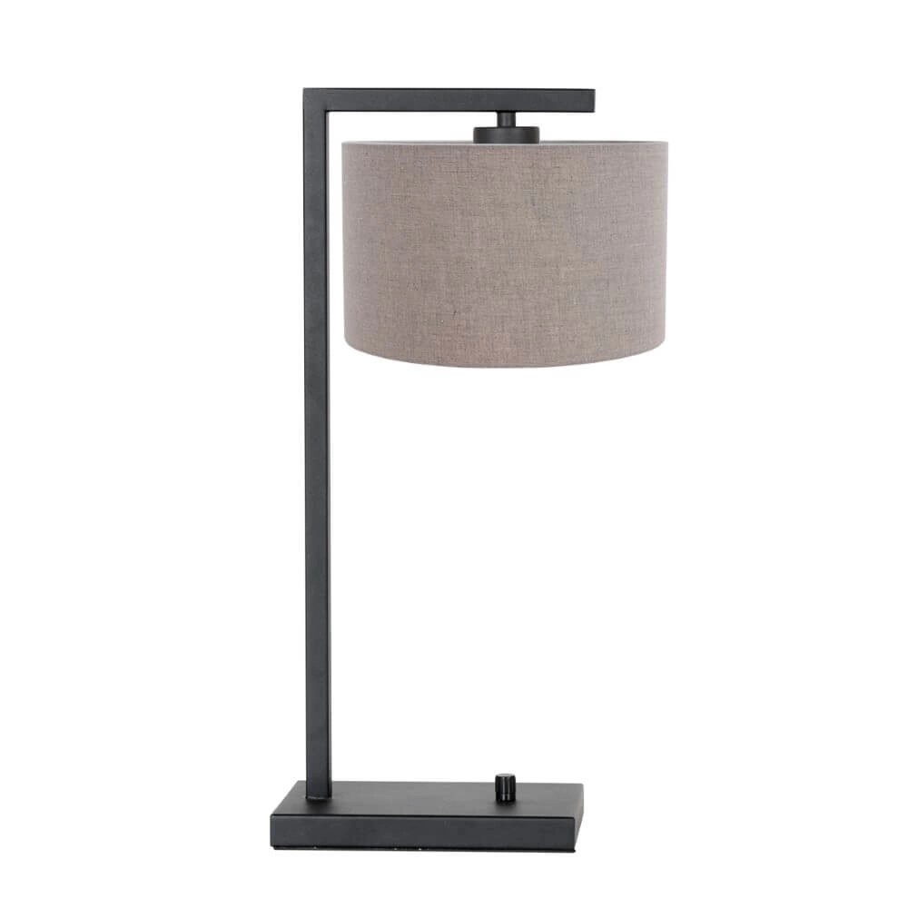 Rural table lamp Stanger black with taupe