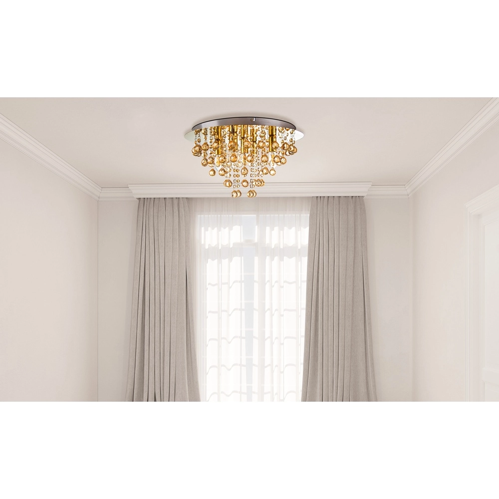 Ceiling chandelier London gold Ø 46cm Globo 4048194072348