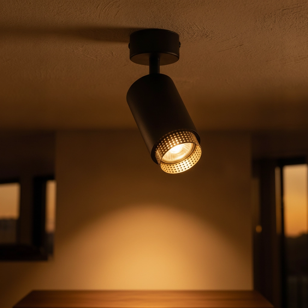 Ceiling spotlight Nessi Orientable black with gold