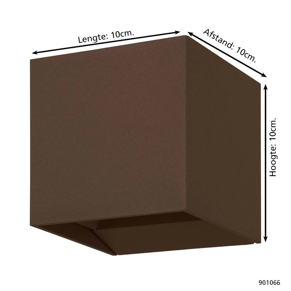 Wall spotlight Calpino 3 Rust brown 10x10x10cm Eglo 9008606297689