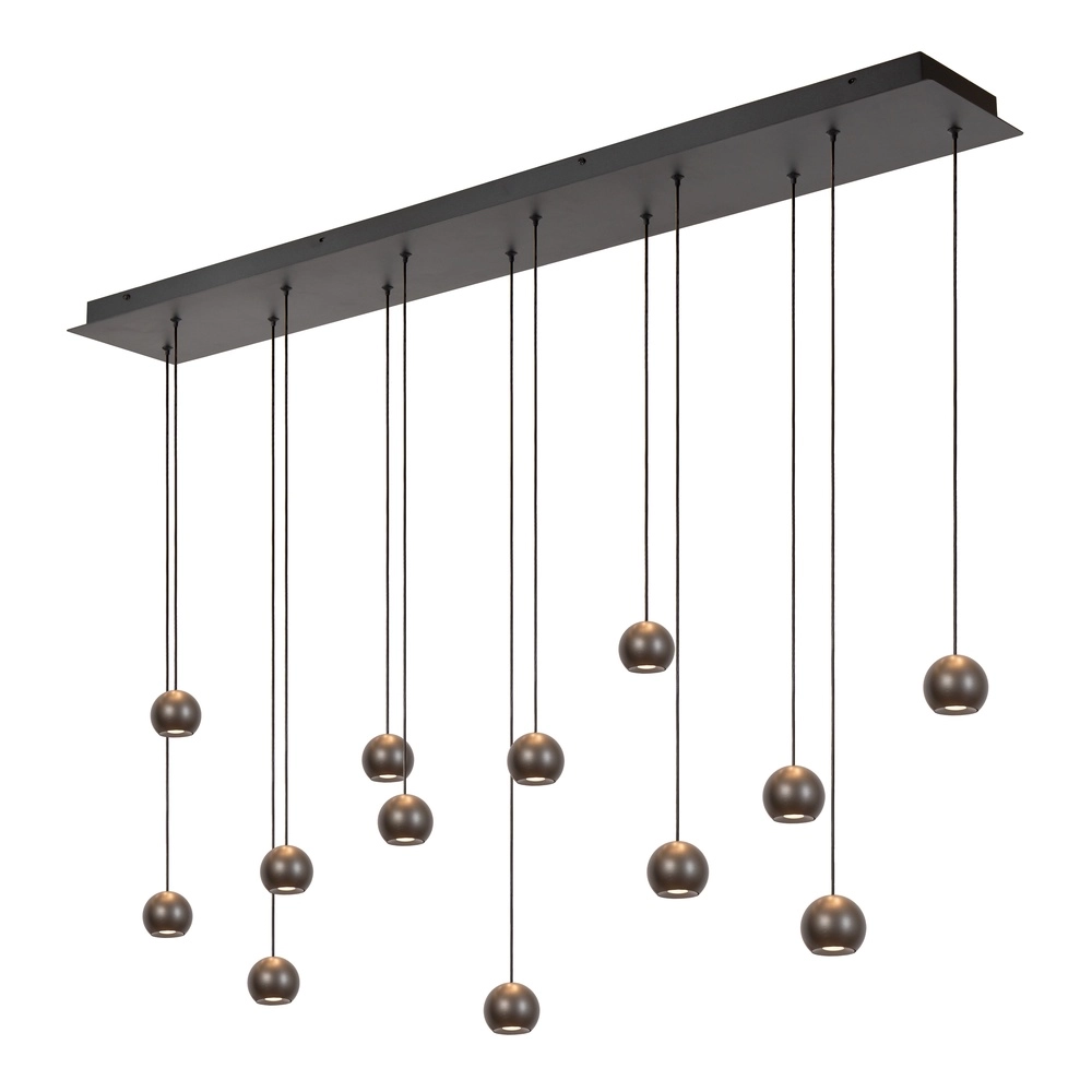 Design pendant lamp Montana 13-light grey Premium by Lucide 5411212680143
