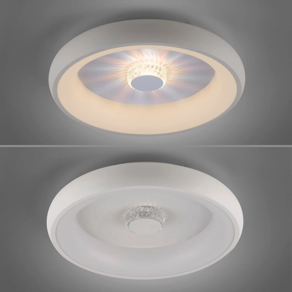 Round ceiling lamp Vertigo white Ø 46,5cm Just Light 4043689994709