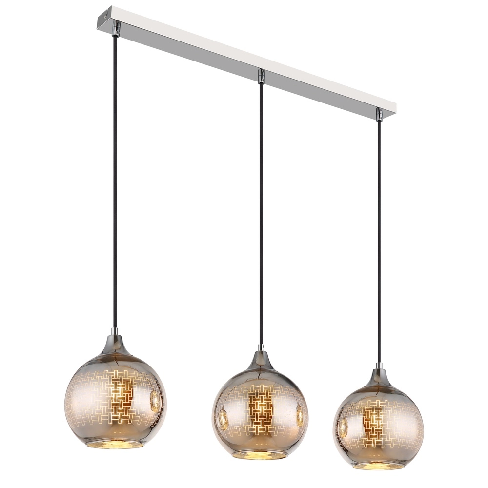 3-light pendant lamp Lourdes white