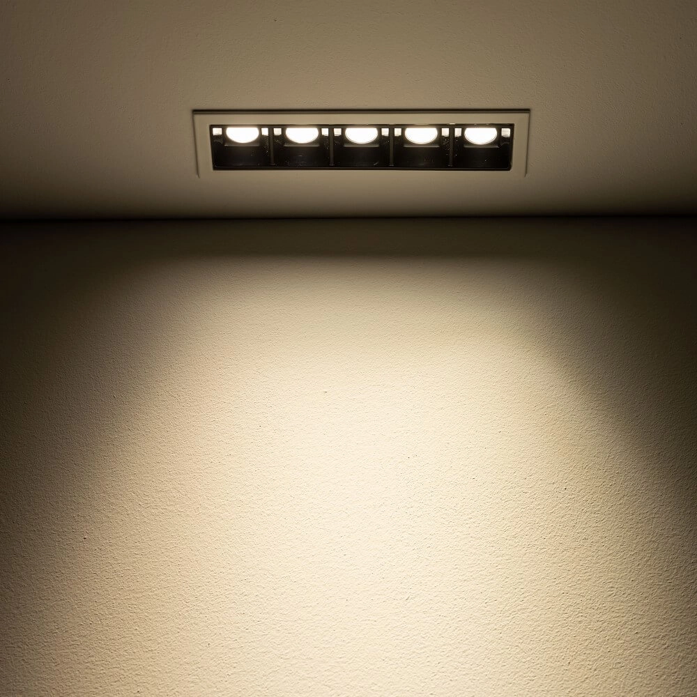 White recessed spotlight Midi Led 5x1 LEDs - 3000K Lyora 5903139100427