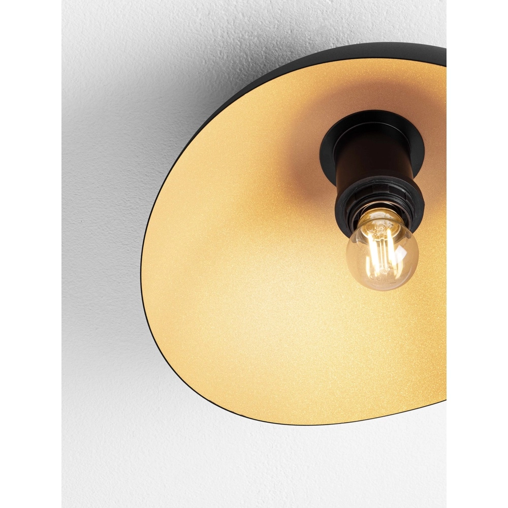 Ceiling lamp Opsi black with gold Ø 30cm Lyora 5212017458056