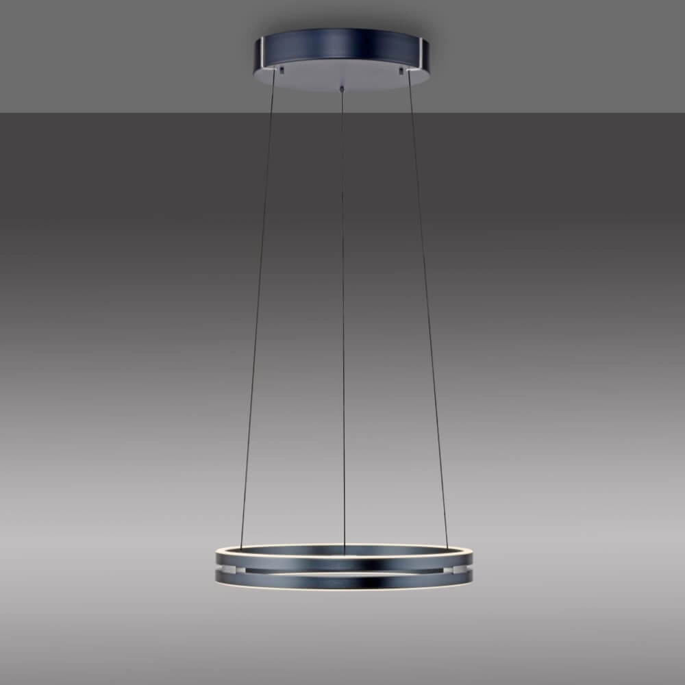 Sleek hanging lamp Pure E-Loop gray Paul Neuhaus 4012248372258