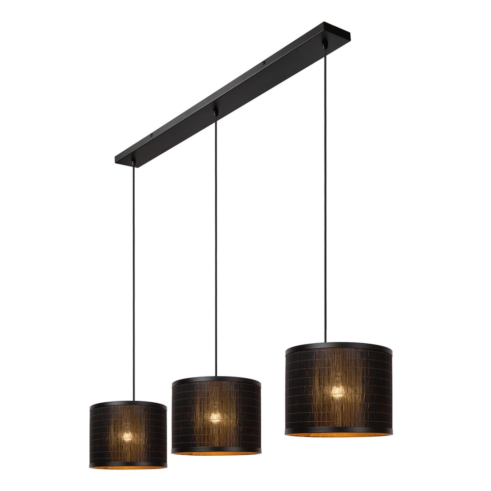 Pendant lamp Tagalog 3-light black Lucide 5411212212153
