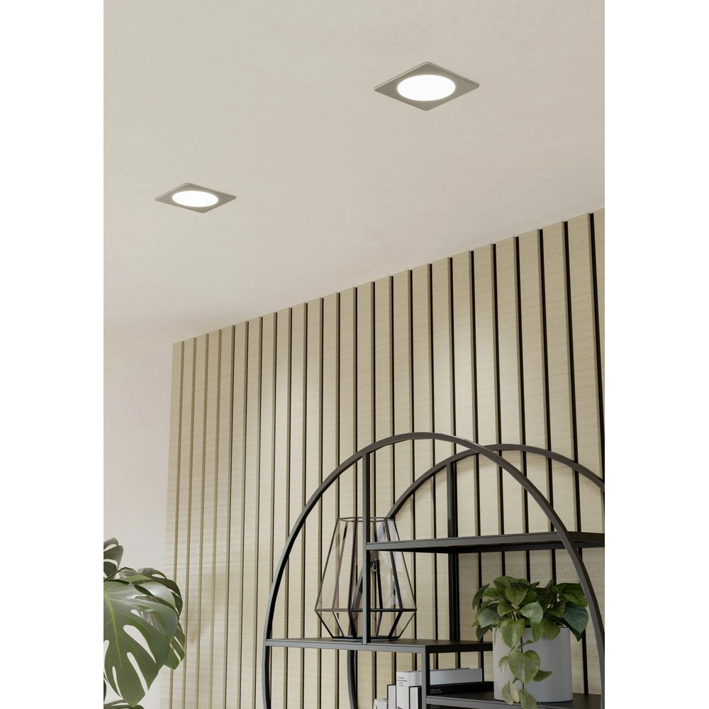 Recessed lamp Fueva 6 Square - Stainless Steel - 11.9x11.9cm Eglo 9008606330874