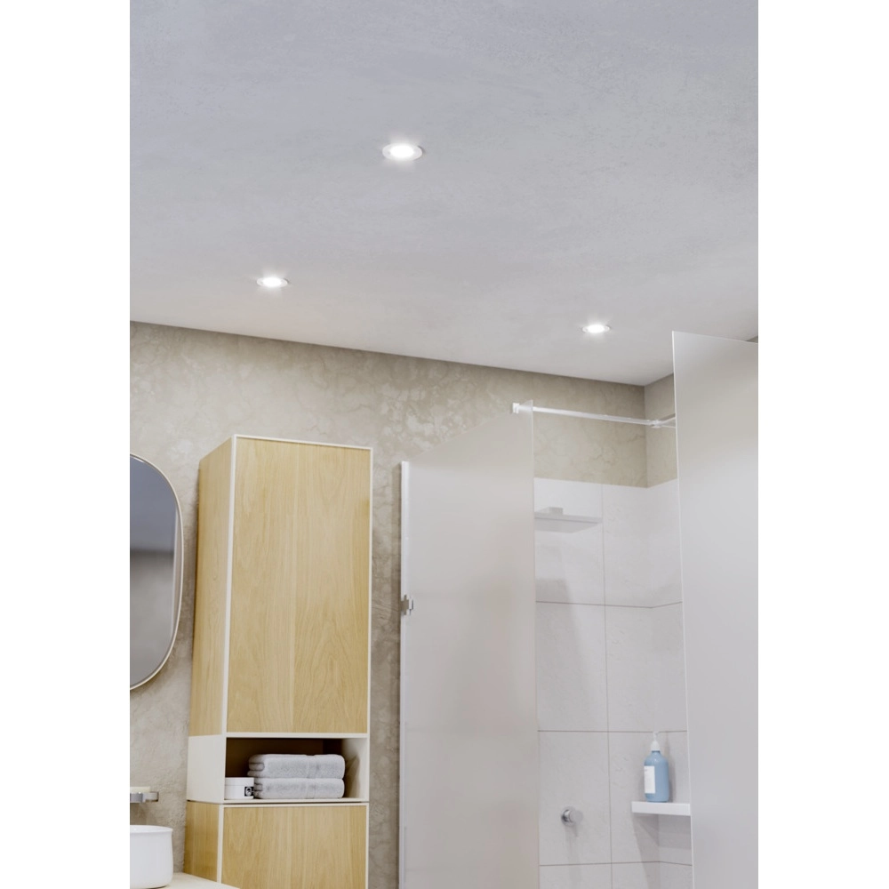 Recessed spotlight Barranco white Ø 8,4cm IP44 - 3000K Eglo 9008606359158