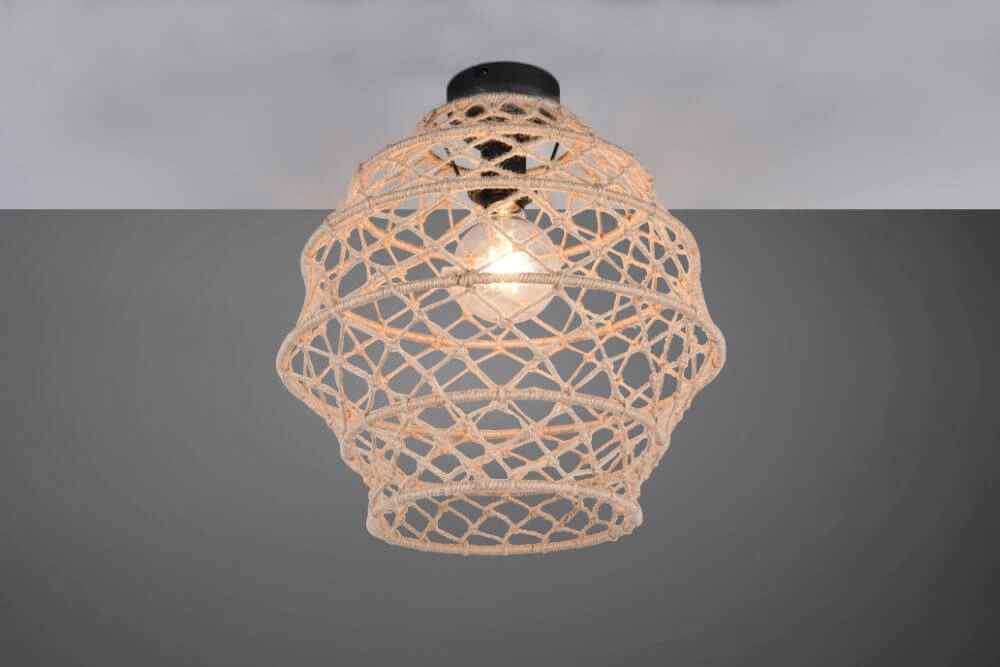Rattan ceiling lamp Hive Ø 38.5cm Trio 4017807637236