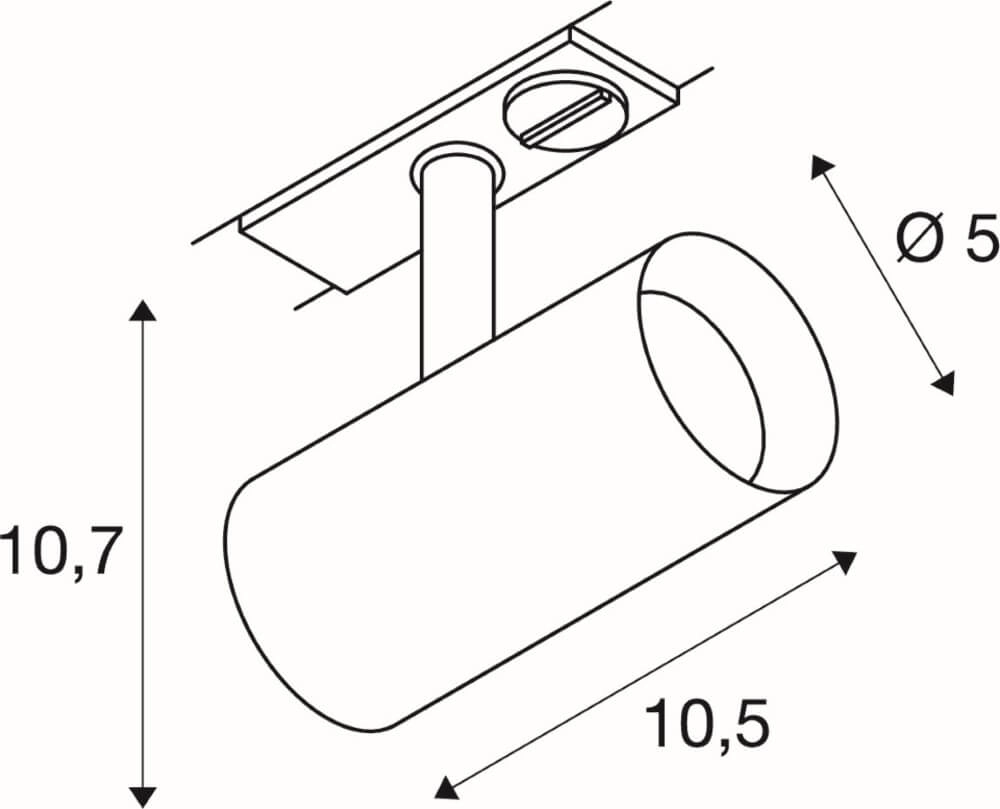 Led track spot Noblo 1-phase - grey -2000-3000K SLV 4024163276351