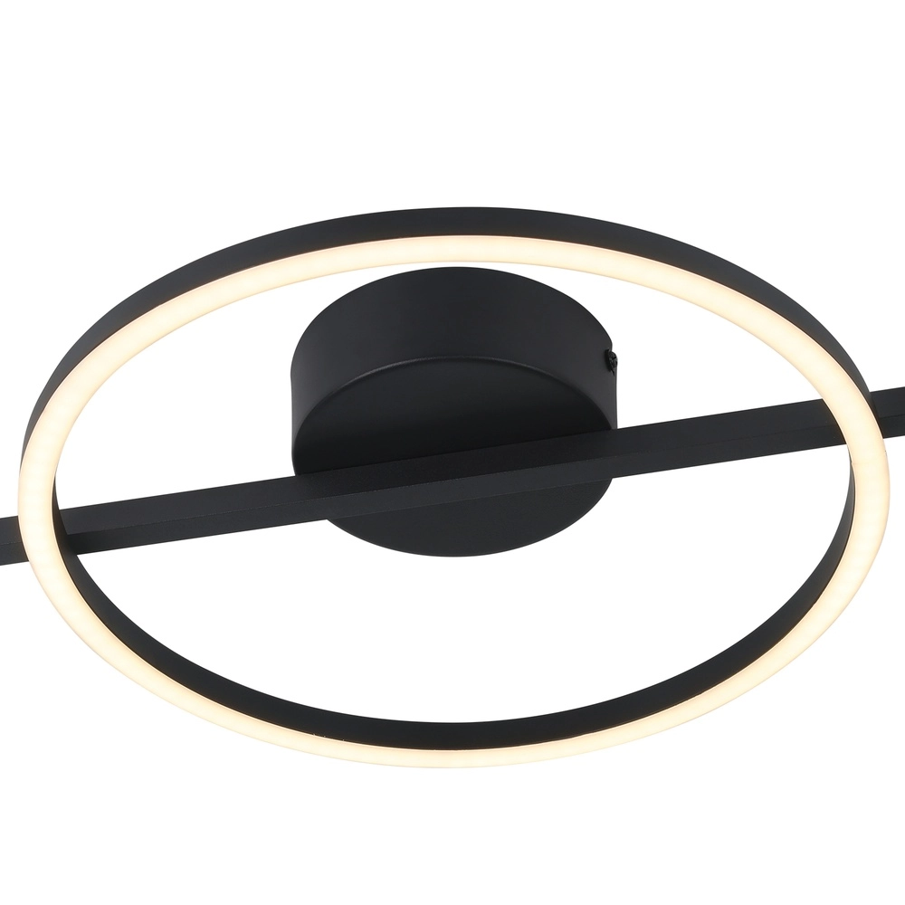 Led ceiling light Amandolo with remote control - black - round Eglo 9008606303915