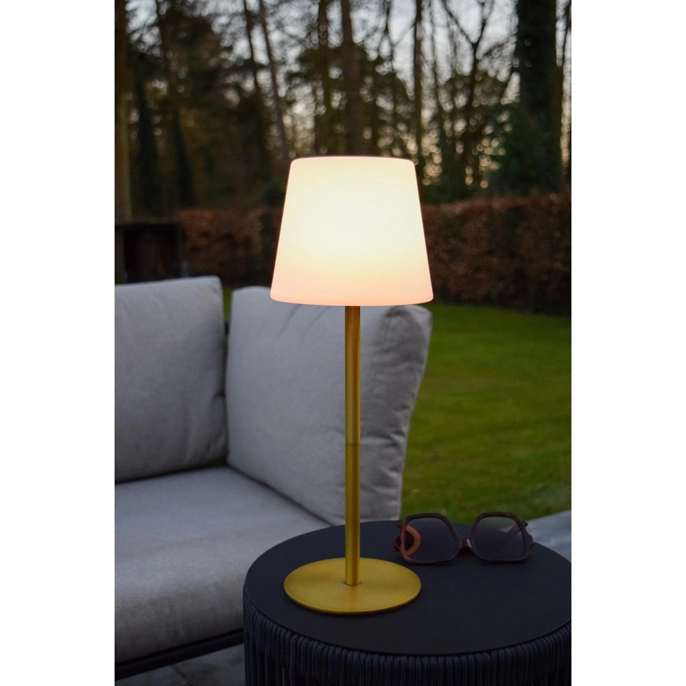 Rechargeable table lamp Tyon Gold Lucide 5411212134738