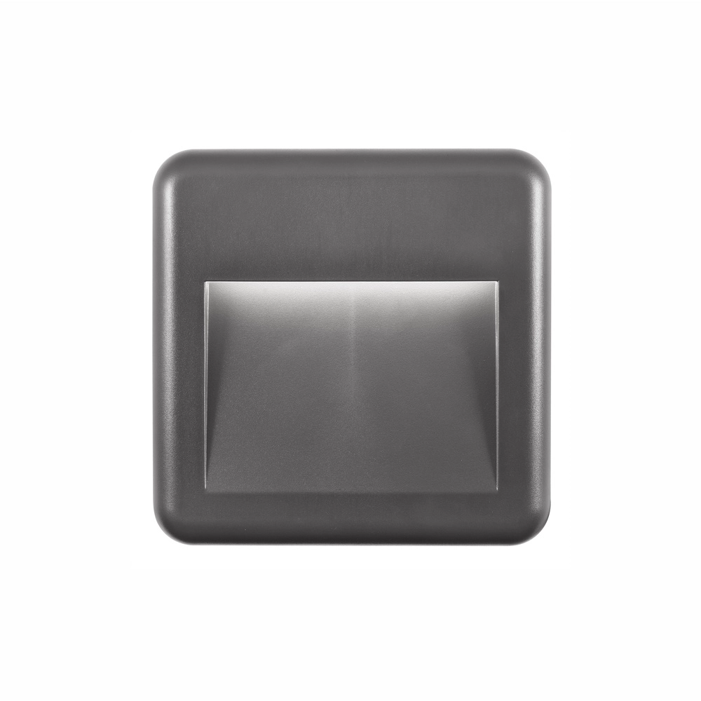 Square wall lamp Pulsar grey 14cm