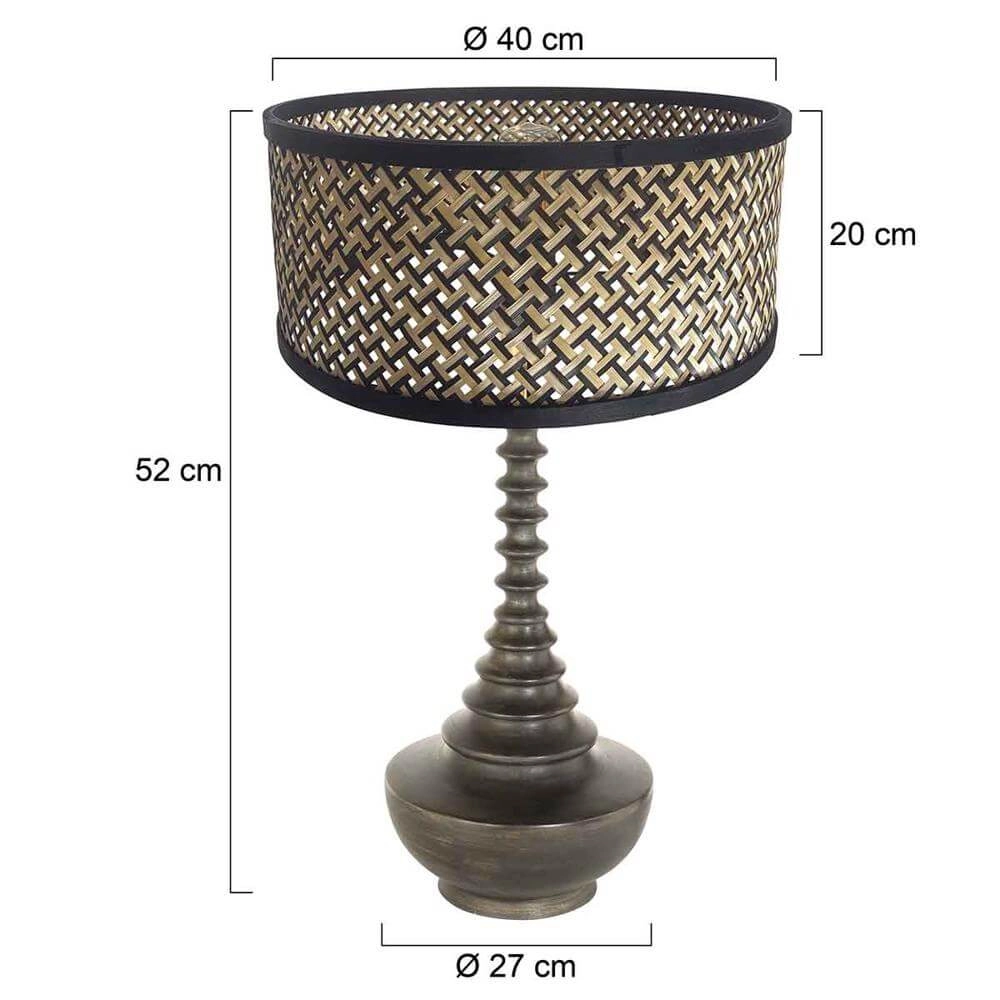 Unique table lamp Bois with bamboo shade Steinhauer 8712746172553