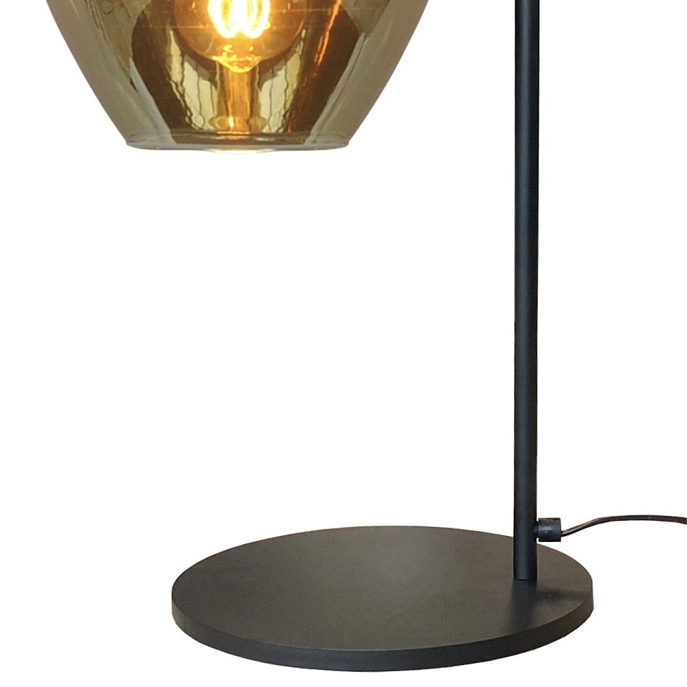 Black table lamp Quinto with smoke glass Masterlight 8718121250960