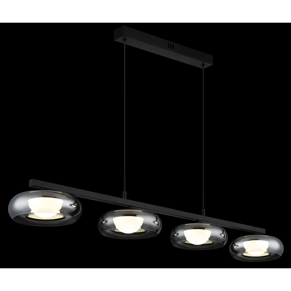 Design pendant lamp Carlene 4-light black Globo 9007371569182