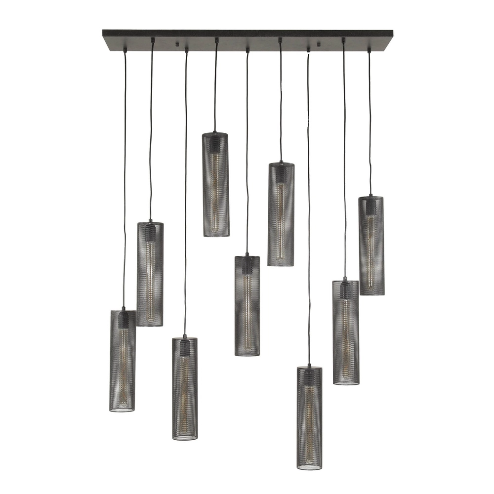 Tube pendant lamp Tube 9-lights - artic black Lyora 8716803511545