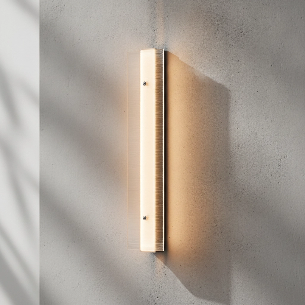 Design wall lamp Pauline silver with glass