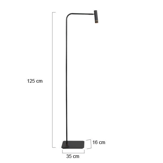 Floor lamp Lumo Black Steinhauer 8712746184655