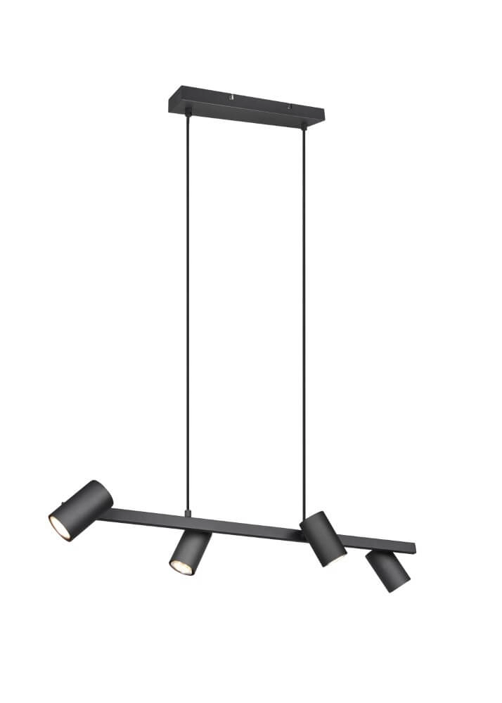 Hanging lamp Marley 4x GU10 Black