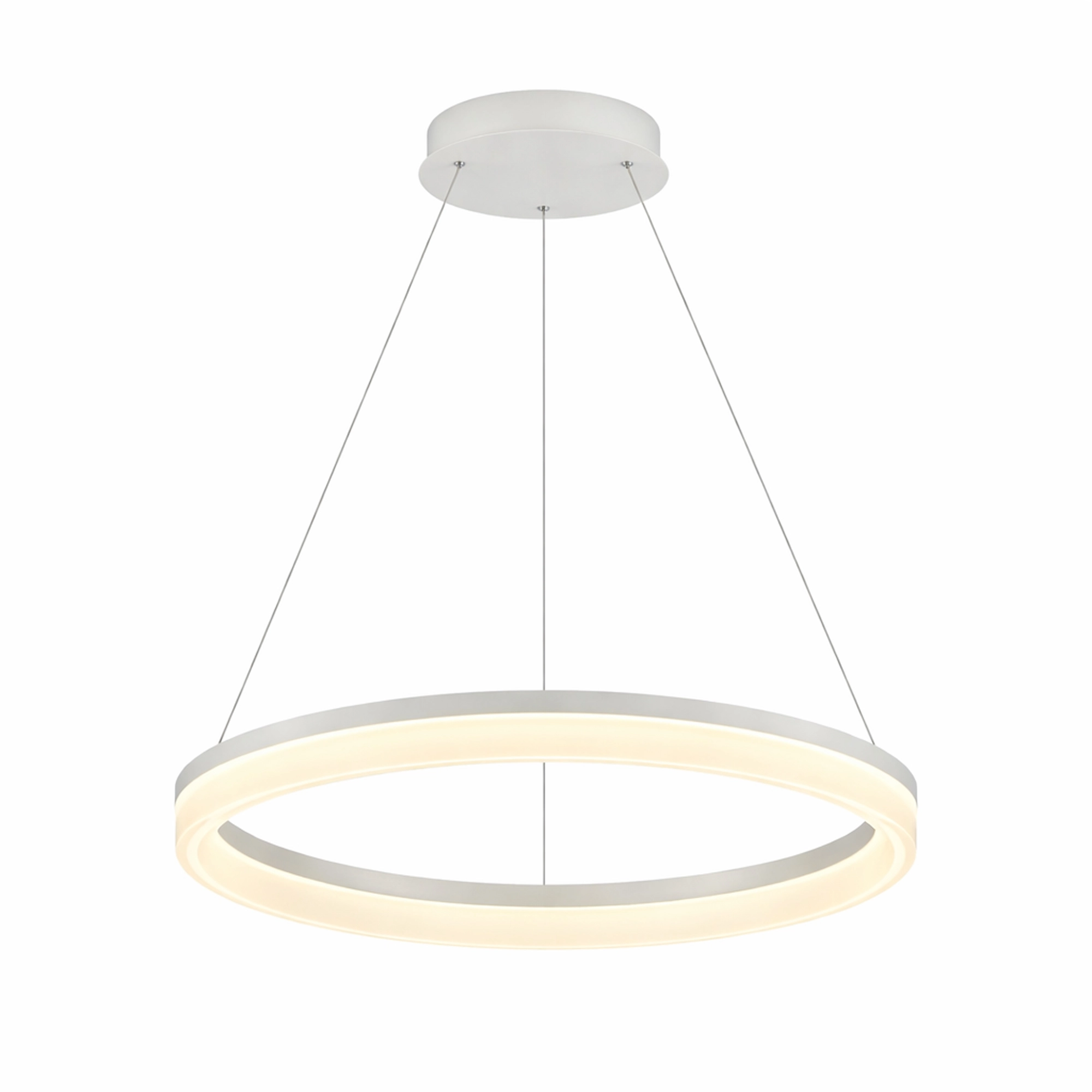 Sleek pendant lamp Ara Ø 60cm white