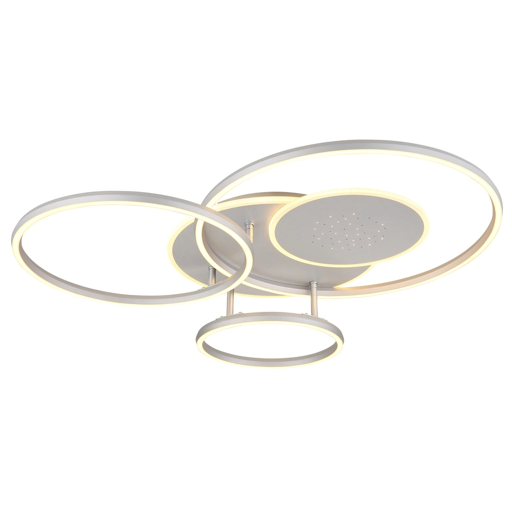 Modern ceiling lamp Johnson silver grey 80.7cm Globo 9007371583553