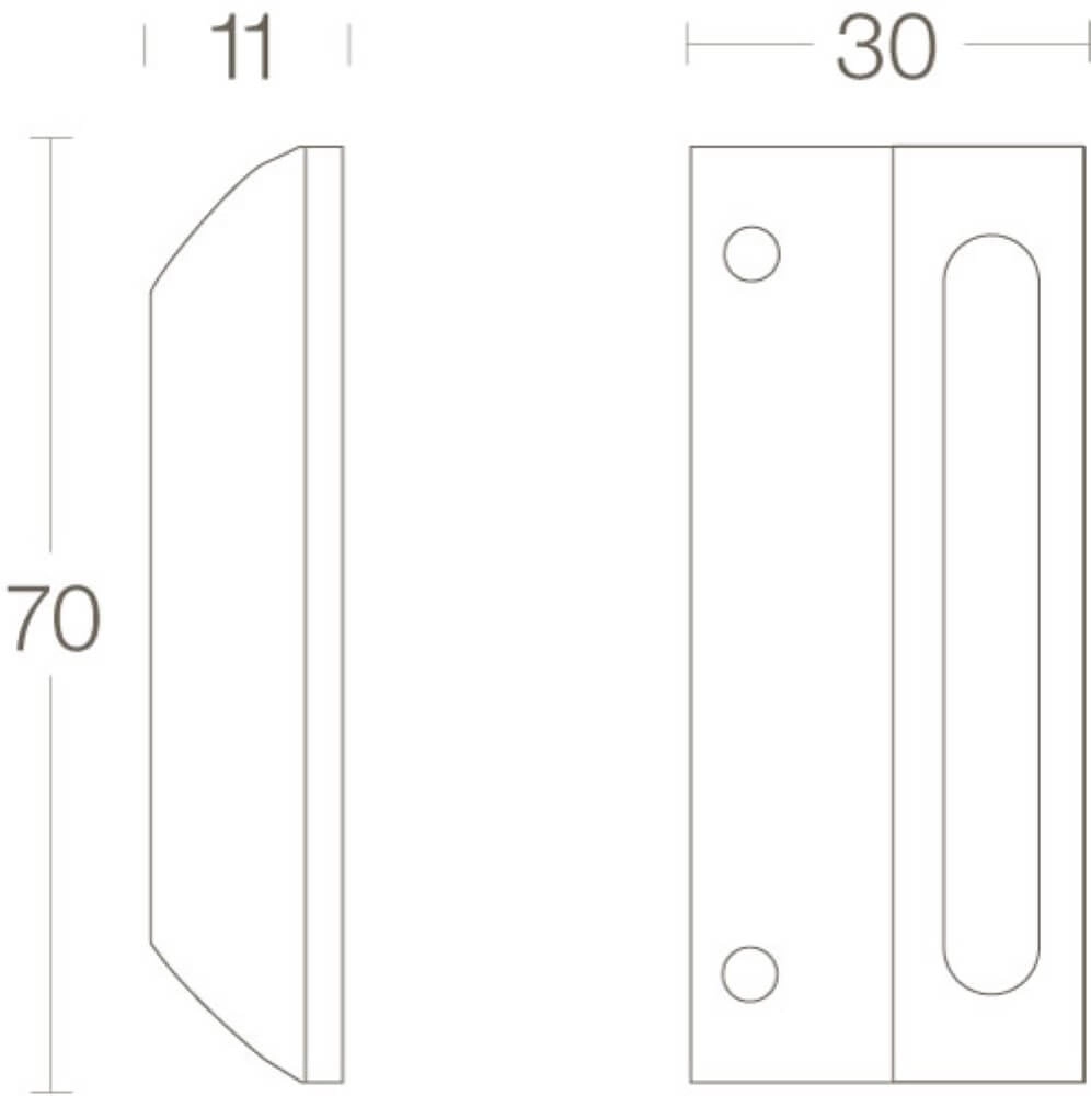 Strike plate Fixon for window closure brass Intersteel 8714186029565