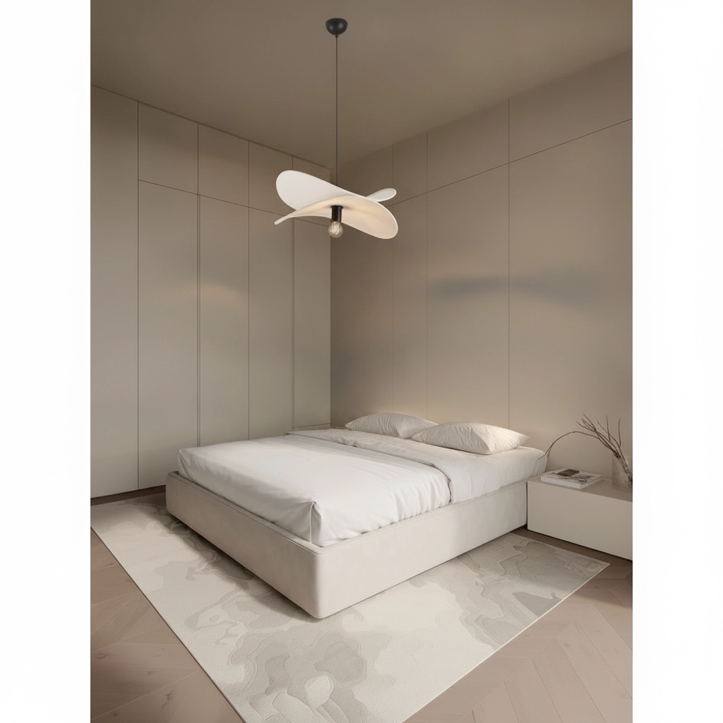 Modern pendant lamp Luve black with beige