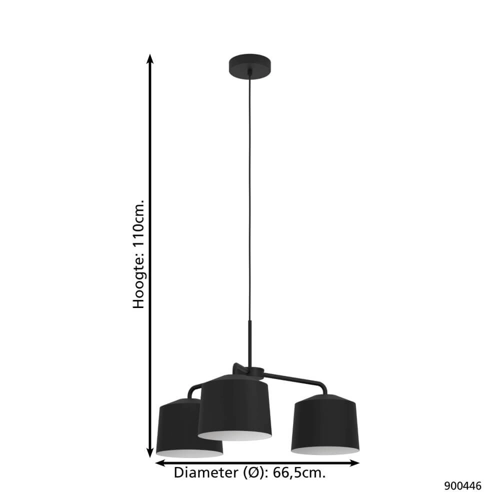 Modern dining table hanging lamp Caguanes Eglo 9008606243969