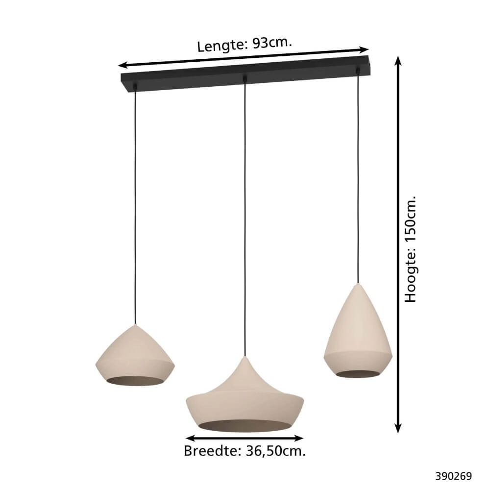 Design hanging lamp Torremolinos 3-light Stars of Light 9008606271375