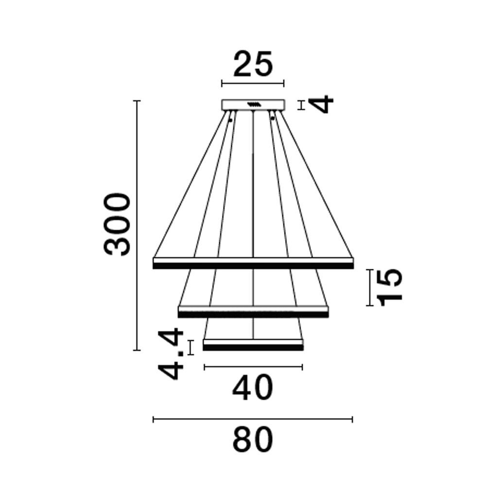 Pendant lamp Adria black Ø 80cm Lyora 5212017443823