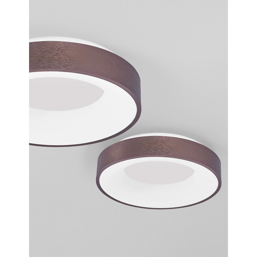 Ceiling lamp Rando Thin coffee brown Ø 38cm Lyora 5212017420053