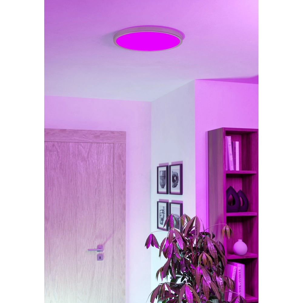IP44 Zigbee lamp Fueva 6-Z round - stainless steel - Ø 38,9cm Eglo 9008606354085