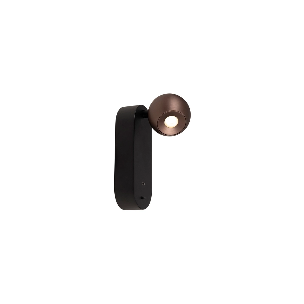 Wall lamp bulb Montana Design coffee brown