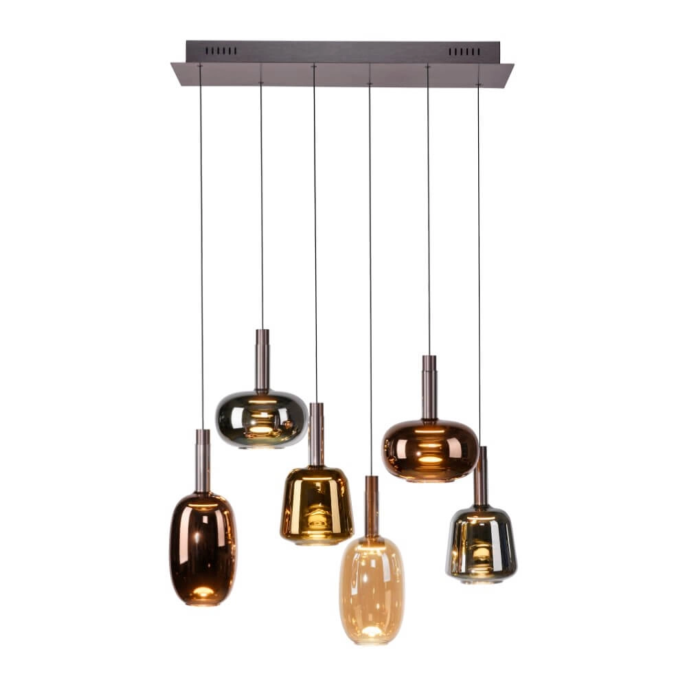 Cheerful hanging lamp Irides 6-light straight Paul Neuhaus 4012248383674