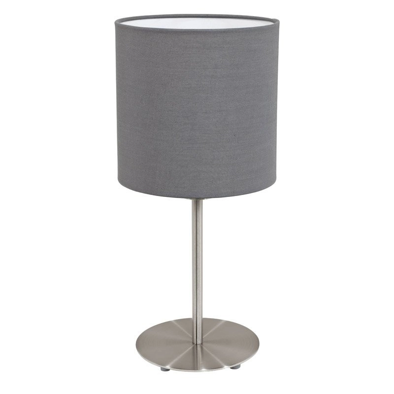 Table lamp Pasteri 40cm gray with matt chrome