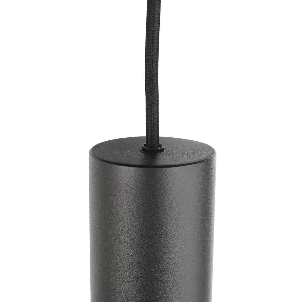 Dining table hanging lamp Bollique black with smoked glass Steinhauer 8712746172973