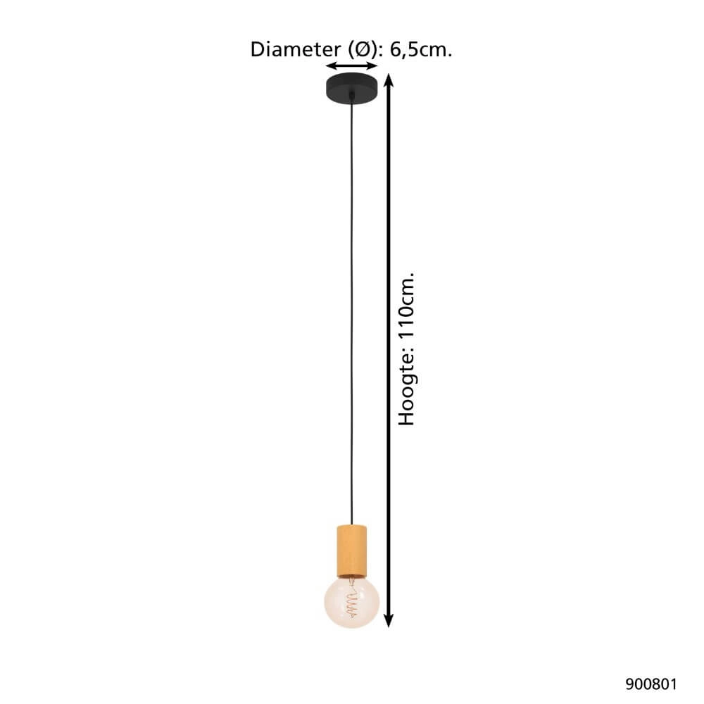 Wooden pendulum Pozueta 1 E27 Eglo 9008606270255