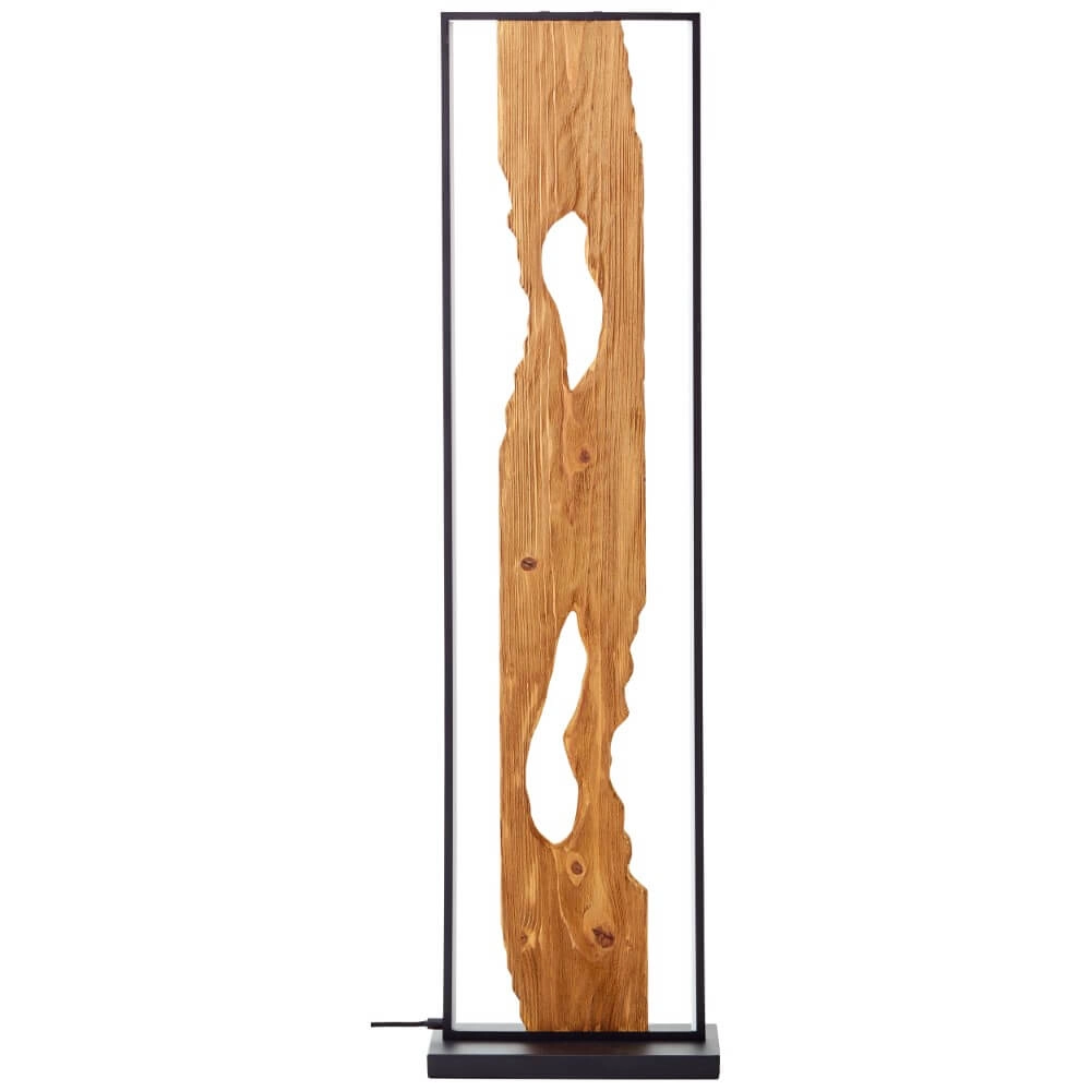 Led floor lamp Chaumont with wood Brilliant 4004353411809