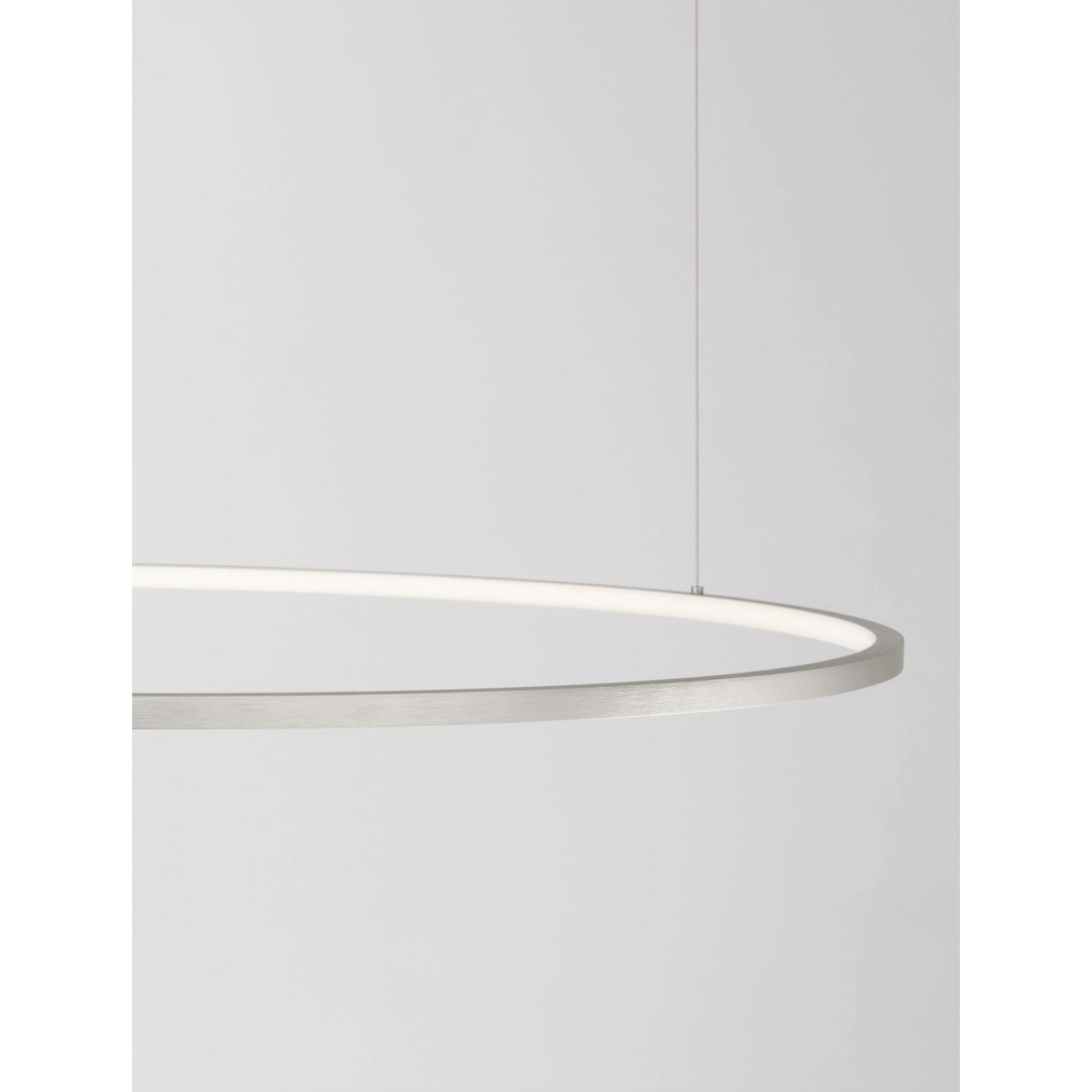 Round pendant lamp Tarquin silver grey Ø 100cm Lyora 5212017438362