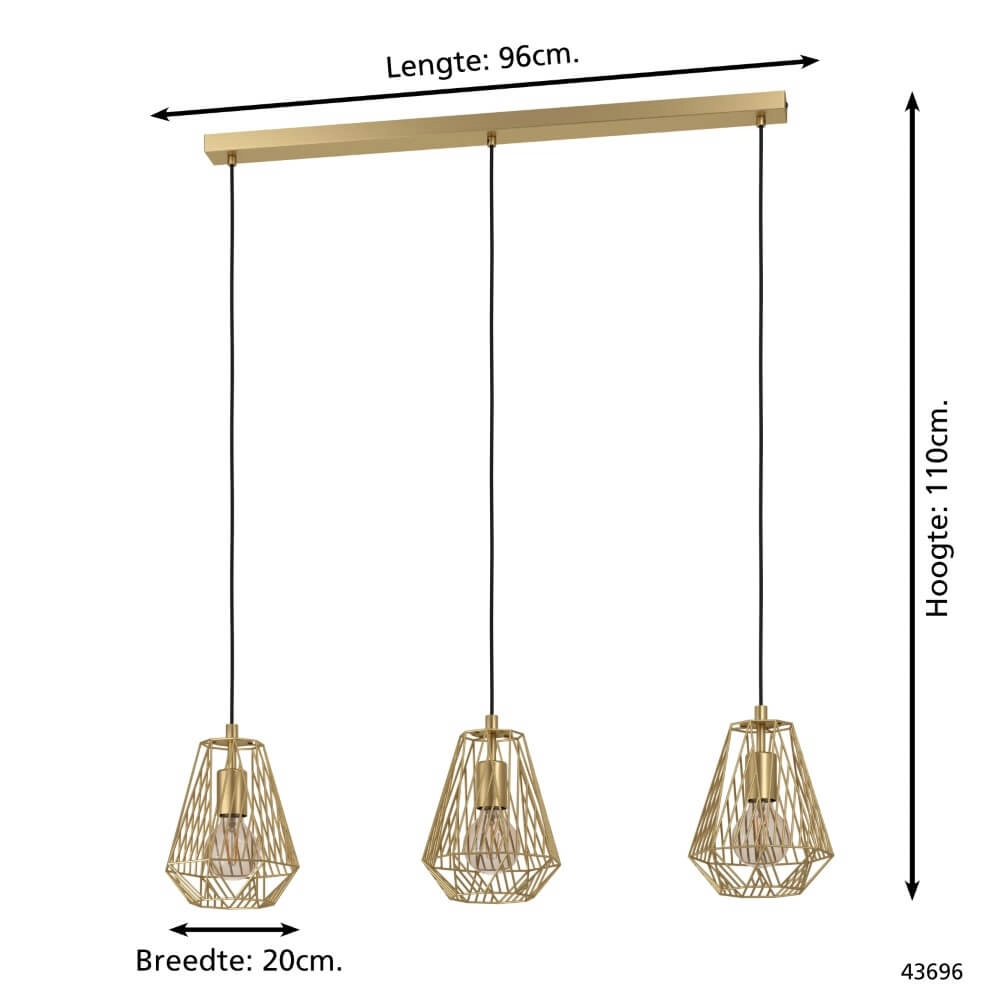 Golden dining table lamp Stype Eglo 9002759436964