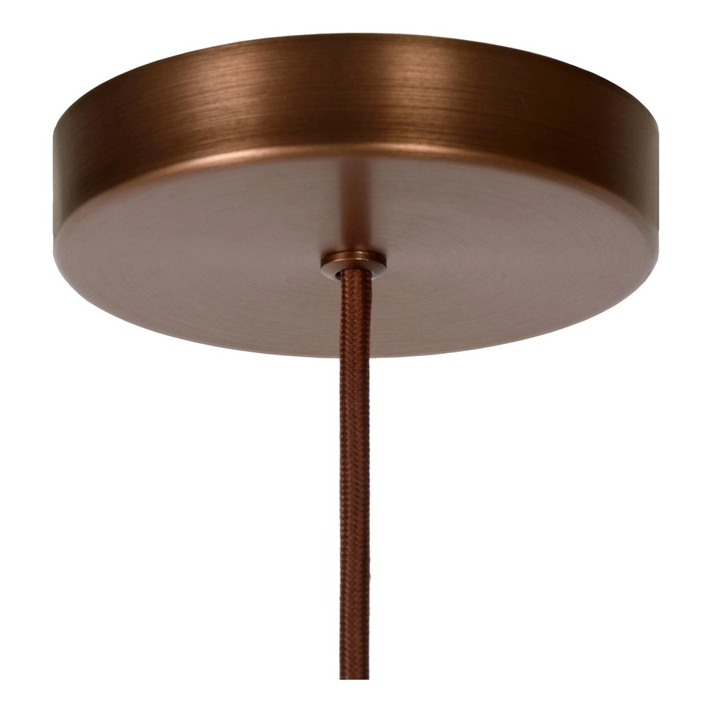 Pendant lamp Toledo Ø 20cm amber glass Lucide 5411212740847