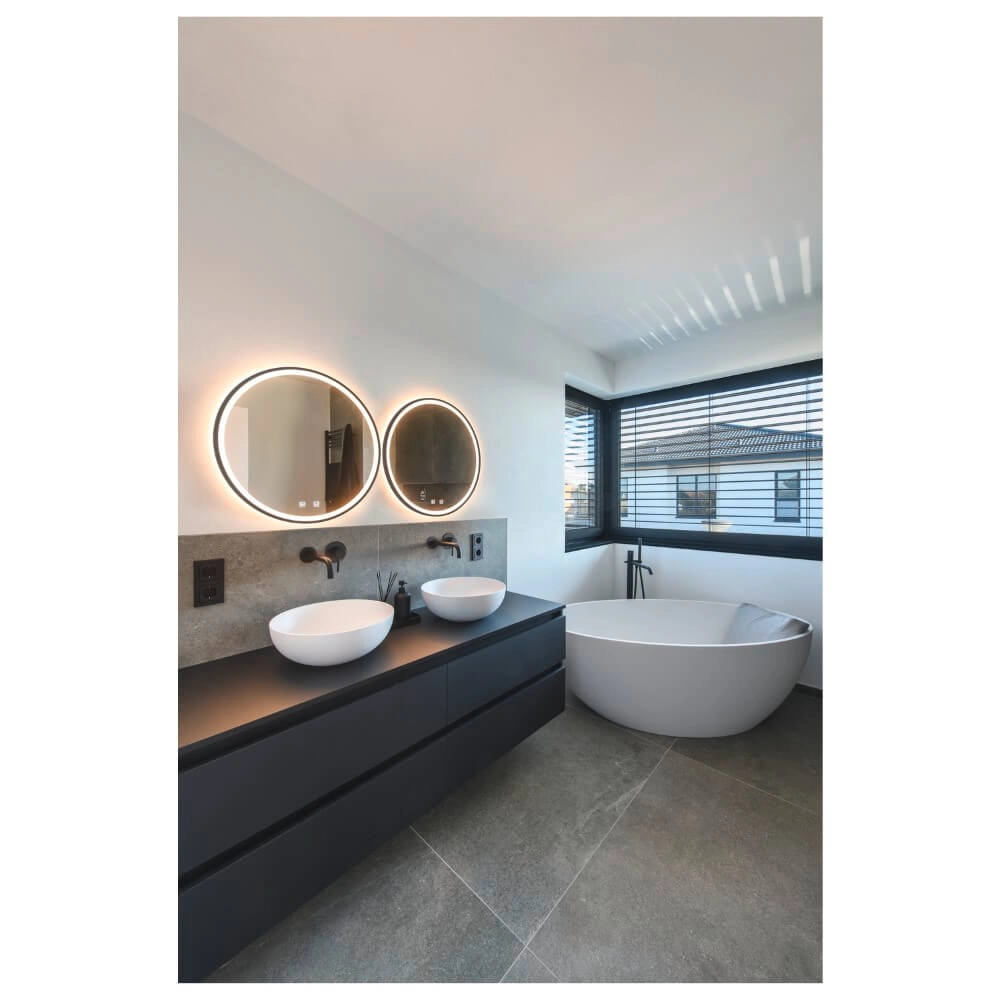 Mirror wall lamp Trukko Black - Ø 60cm SLV 4024163274760