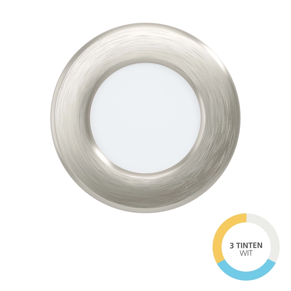 Recessed spotlight Fueva 6 round - stainless steel - Ø 8.8cm